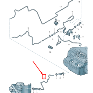 AUDI A4 Avant B8 Fuel Line 8K0261191AG ORIGINAL