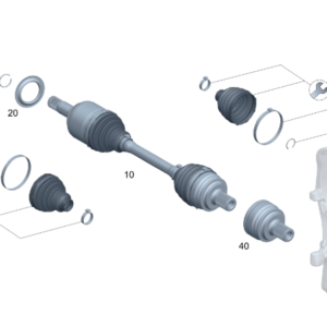 MERCEDES-BENZ GLE W167 Front Axle Shaft Outboard Boot A1673305801 ORIGINAL