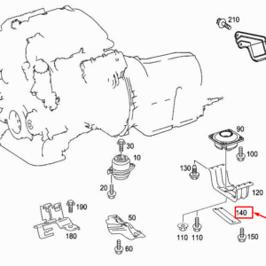 MERCEDES-BENZ R W251 Rear Transmission Support A2512420132 ORIGINAL