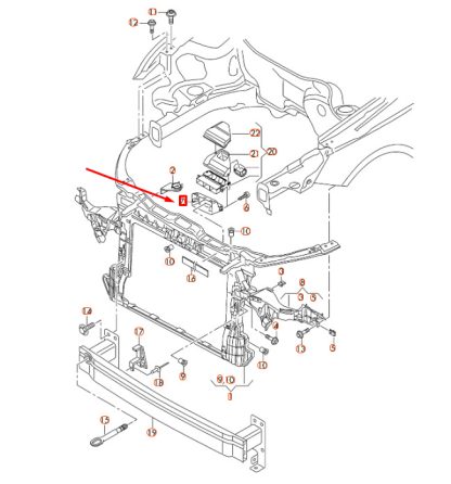 AUDI A1 8X Air Guide Channel 6C0805971 ORIGINAL