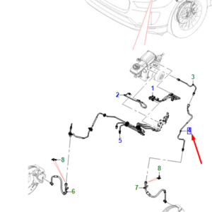 JAGUAR I-PACE X590 Brake Pipe LHD T4K13853 ORIGINAL