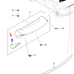 JAGUAR I-PACE X590 Rear Left Spoiler Winglet T4K17528 ORIGINAL