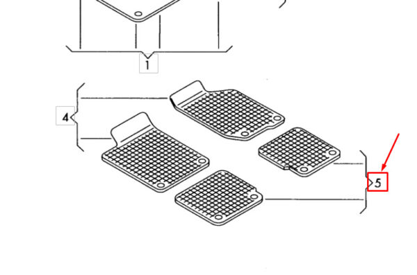 AUDI A5 8W6 Rear Floor Mat Set 8W7061511041 ORIGINAL - Image 2
