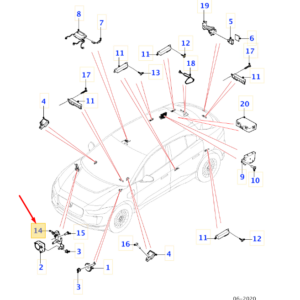 JAGUAR I-PACE X590 Security Sounder Support Bracket T4K12722 ORIGINAL