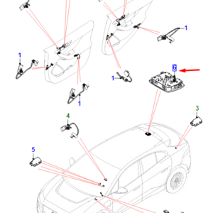 JAGUAR I-PACE X590 Rear Courtesy Lamp T4K7741LKP ORIGINAL
