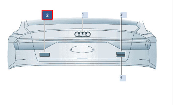 AUDI RSQ8 4MN Rear Trunk Bootlid Badge 4M8853740AT94 ORIGINAL - Image 2