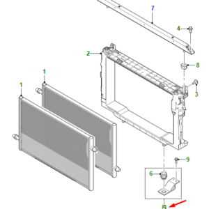 JAGUAR I-PACE X590 Radiator Lower Support Bracket T4K3980 ORIGINAL