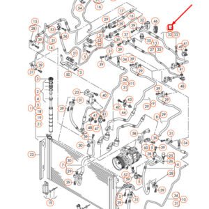 AUDI Q7 4L A/C Refrigerant Line LHD 7L6820743H ORIGINAL