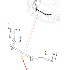 JAGUAR I-PACE X590 Front Anti Roll Bar T4K1584 ORIGINAL