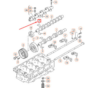 AUDI A3 8P Outlet Camshaft Bearing Shell 03G103652A ORIGINAL
