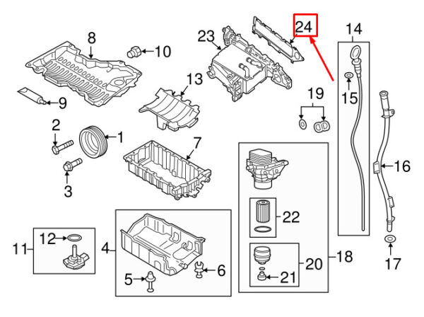 AUDI A3 Sportback 8V Engine Intake Manifold Gasket 04L129717D ORIGINAL - Image 2