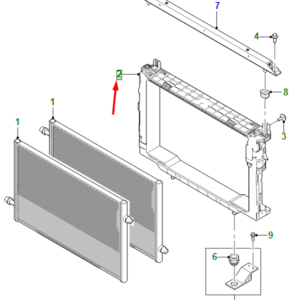 JAGUAR I-PACE X590 Radiator Upper Support Bracket T4K9609 ORIGINAL