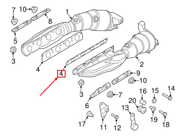 AUDI A5 Sportback 8T Exhaust Manifold Gasket 079253039G ORIGINAL - Image 2