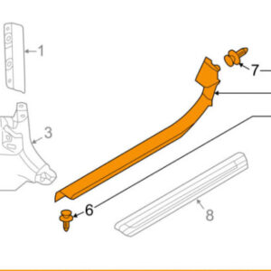 AUDI TT 8S Quattro Left Inner Door Sill Strip Trim 8S08539054PK ORIGINAL
