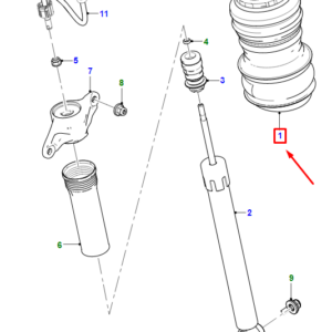 JAGUAR I-PACE X590 Rear Right Air Spring T4K1885 ORIGINAL