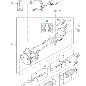 JAGUAR I-PACE X590 Steering Rack Link Harness LHD T4K19527 ORIGINAL