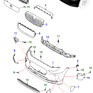 JAGUAR I-PACE X590 Blanking Grille T4K20447 ORIGINAL