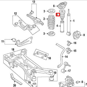 AUDI TT 8J Rear Axle Stop Buffer 8J0511353G ORIGINAL