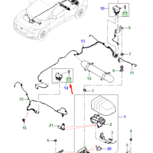 JAGUAR I-PACE X590 Valve Clock Mounting Grommet JDE5721 ORIGINAL