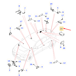 JAGUAR I-PACE X590 Central Locking Module Antenna T2R35174 ORIGINAL