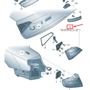 AUDI A4 Avant B8 Rear Right Side Tailgate Taillight 8K5945094D ORIGINAL
