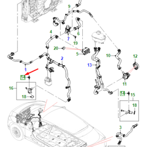 JAGUAR I-PACE X590 Temperature Sensor T4K8156 ORIGINAL