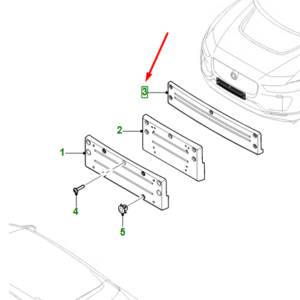 JAGUAR I-PACE X590 Front Number Plate Plinth T4N23290 ORIGINAL