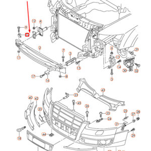 AUDI A6 C6 Front Bumper Impact Bar Left Setting Bracket 4F0807127 ORIGINAL
