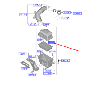 HYUNDAI i20 MK3 Air Filter S28113C8000 ORIGINAL