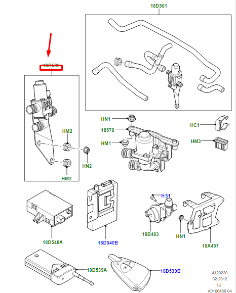 LR RANGE ROVER III L322 Aux. Fuel Fired Pre-Heater Valve JEO000010 ORIGINAL 1 LR RANGE ROVER III L322 Aux. Fuel Fired Pre-Heater Valve JEO000010 ORIGINAL