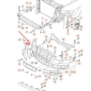 AUDI A6 C6 Front Bumper Right Trim 4F0807824 ORIGINAL