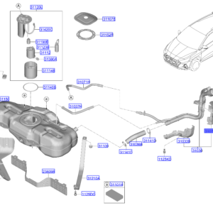 HYUNDAI i20 MK3 Fuel Tank Front Filler Protector 31070T7000 ORIGINAL