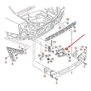 AUDI A6 C7 Rear Bumper Right Guide Profile 4G5807394D ORIGINAL