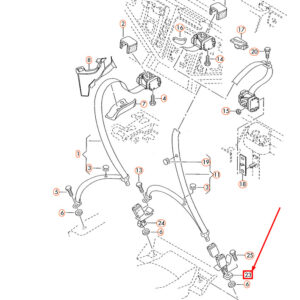 AUDI A6 4F C6 Rear Left Double Belt Latch 4F0857739E01C ORIGINAL
