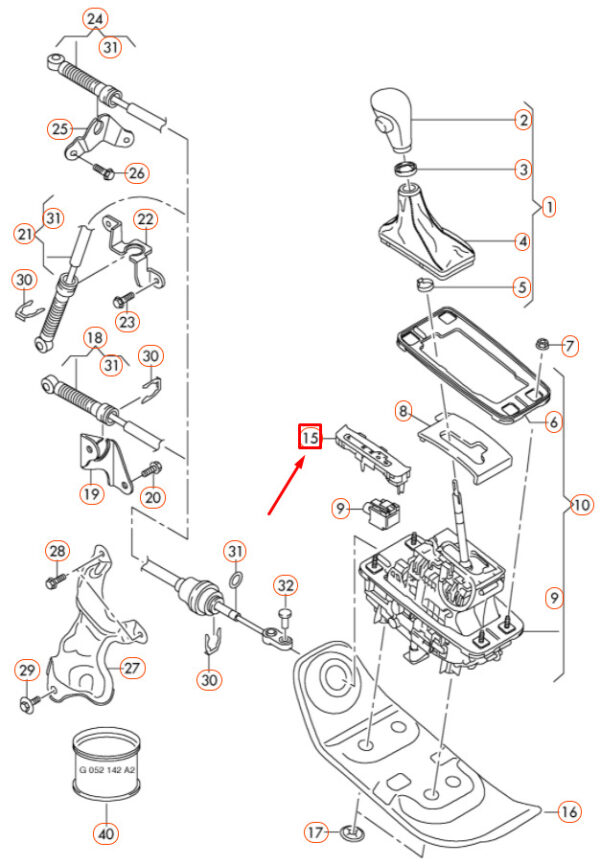 AUDI A6 4G C7 Automatic Transmission Shift Indicator LHD 4G1713463A ORIGINAL - Image 2