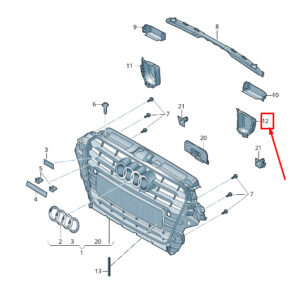 AUDI A3 Sportback 8V Right Lower Radiator Grille Cover 8V5853596 ORIGINAL