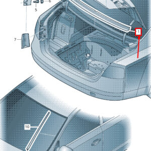 AUDI A8 4H Upper Rear Weather Strip Cover 4H6853293 ORIGINAL