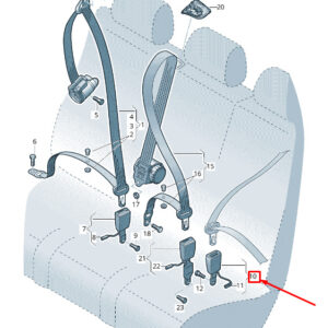 AUDI Q7 4M Rear Left Seat Buckle 4M0857739L MNB 4M0857739LMNB ORIGINAL