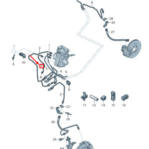 AUDI E-TRON GEN Rear Right Brake Pipe RHD 4KR614726A ORIGINAL