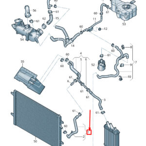 AUDI A8 4H Engine Coolant Hose 4H0121062A ORIGINAL