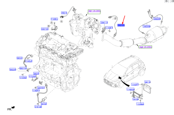 HYUNDAI i20 MK3 Oxygen Sensor 392102L050 ORIGINAL