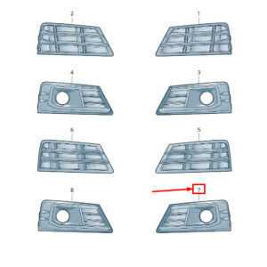 AUDI TT FV Front Left Air Guide Grille 8W0807681SRN4 8W0807681S RN4 ORIGINAL