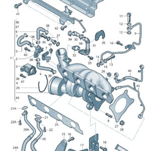 AUDI TT 8J Turbocharger Heat Shield 06F129597J ORIGINAL