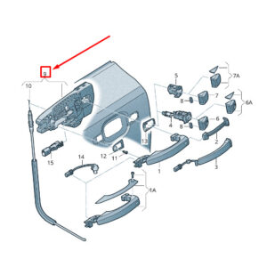 AUDI A8 4H Rear Right Exterior Door Handle Bracket 4H0839886 ORIGINAL
