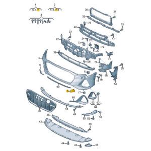 AUDI E-TRON Sportback Front Bumper Left Tow Eye Cover 4KE955275GRU ORIGINAL