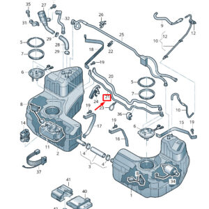 AUDI R8 4S Center Fuel Line 4S0201419D ORIGINAL