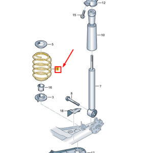 AUDI A3 Sportback 8Y Rear Coil Spring 5Q0511115FN ORIGINAL