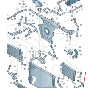 AUDI Q7 4L Engine Coolant Hose 4L0121049B ORIGINAL