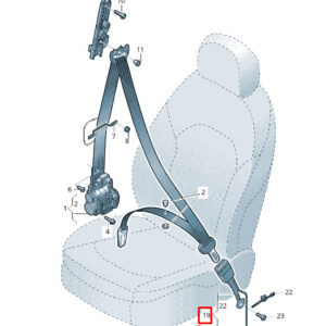 AUDI A8 4N Front Seat Belt Buckle 4N0857755PMNB ORIGINAL
