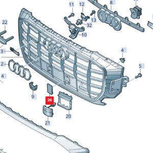 AUDI Q8 4MN Front Right Bumper Strip 4M8807968RN4 ORIGINAL